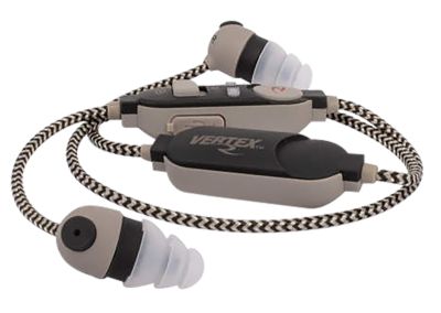 Radians Vertex Electronic Ear Buds, 85 dB Noise Reduction Rating, In The Ear, Black/Gray, 1 Pair
