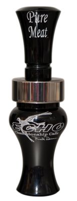 MO Tactical Products Echo Calls Pure Meat Open Mallard Duck Call, Double Reed, Black, Acrylic