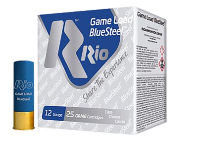 Rio Ammunition 12-Gauge Game Load BlueSteel 5-Shot Shotgun Shells, 2.75 in., 1-1/8 oz., 25 Rounds