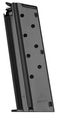 MEC-GAR 8 Round 9mm Luger Magazine for 1911 Officer, Black, Carbon Steel