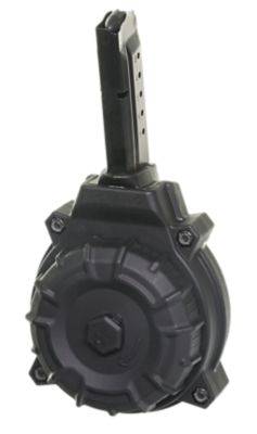 ProMag Standard 50 Round 9mm Luger Drum Magazine for S&W M&P Shield, Black, DuPont Zytel Polymer