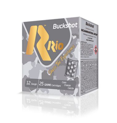 Rio Ammunition 12-Gauge Royal Buck Buckshot Shotgun Shells, #4, 2.75 in., 25 Rounds