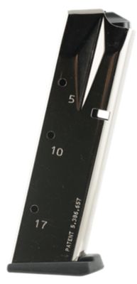 MEC-GAR 17 Round 9mm Luger Magazine for S&W 5900 Series/910/915/659, Nickel