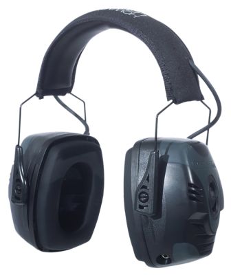 Howard Leight Impact Pro Over-the-Head Electronic Earmuffs, 30 dB Noise Reduction Rating, Black/Gray, 1 Pair