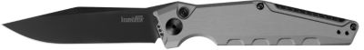 Kershaw 3.75 in. Launch 7 Clip Point Drop Point Folding Knife, Black DLC CPM 154 SS Blade, Gray Anodized Aluminum Handle