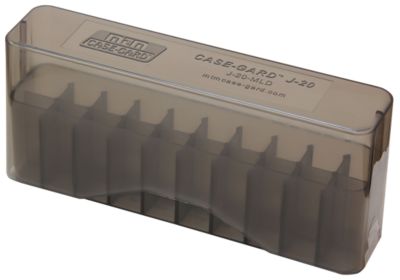 MTM .30-30 Winchester/.45-70 Government Slip-Top Polypropylene Ammo Box, Holds 20 Rounds, Clear Smoke