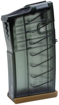 HK 20 Round 7.62mm Magazine for H&K 417, Clear Smoke, Polymer