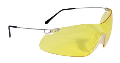 Radians Adult Clay Pro Wraparound Shooting Glasses, Amber/Silver