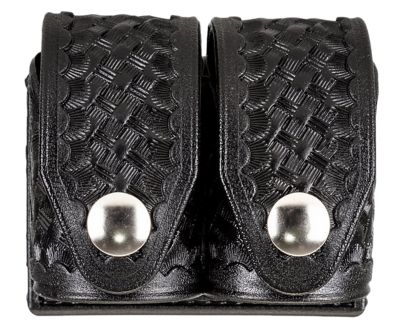 HKS Speedloader Double Case, Large, Belt Loop, Belts 2.25 in. Wide, Black, Hytrel