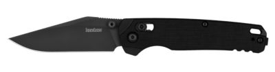 Kershaw 3.05 in. Bel Air Clip Point Folding Knife, Plain Black PVD CPM MagnaCut Steel Blade, Black Textured G10 Handle