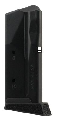 Sig Sauer 10 Round 9mm Luger Magazine for Sig P365 Micro Compact, Extended, Blued, Steel
