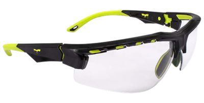 Radians Adult Hi-Viz Thraxus Full-Frame Plastic Shooting Glasses, Clear