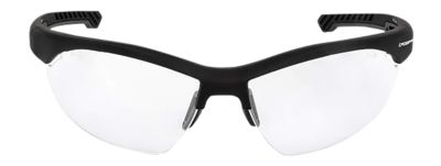 Radians Adult Ballistic Half-Frame Shooting Glasses, Clear/Black