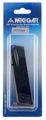 MEC-GAR 17 Round 9mm Luger Magazine for CZ 75B/Shadow 2/75 SP-01/Shadow 85B, Blued w/ Anti-Friction Coating, Detachable