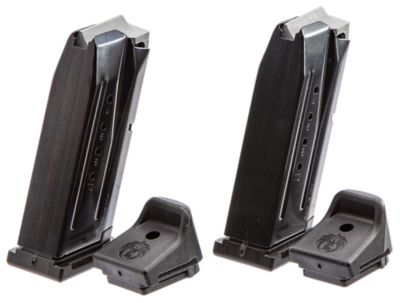 Ruger 10 Round 9mm Luger Magazine Value Pack for Ruger Security-9 Compact, Black, Oxide Steel, 2-Pack