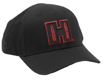 Hornady Unisex H Patch Semi-Structured Cap, Black/Red