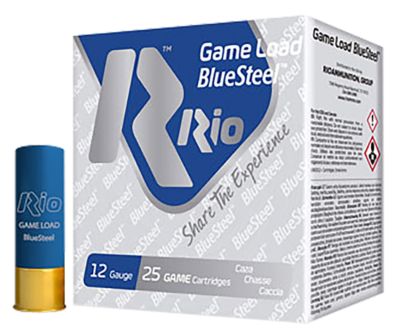 Rio Ammunition 12-Gauge Game Load BlueSteel 7-Shot Shotgun Shells, 2.75 in., 1-1/8 oz., 25 Rounds