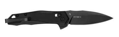Kershaw 3 in. Monitor Mid-Size Spear Point Folding Knife, Black Oxide D2 Steel Blade, Black Textured Glass-Filled Nylon Handle