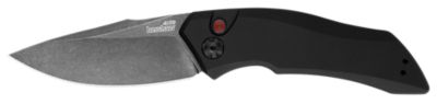 Kershaw 3.40 in. Launch 1 Drop Point Folding Knife, Black Oxide Blackwash CPM 154 SS Blade, Black Aluminum Handle