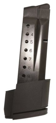 ProMag Standard 10 Round 9mm Luger Magazine for S&W M&P Shield (Except Shield EZ Variant), Extended, Blued, Steel