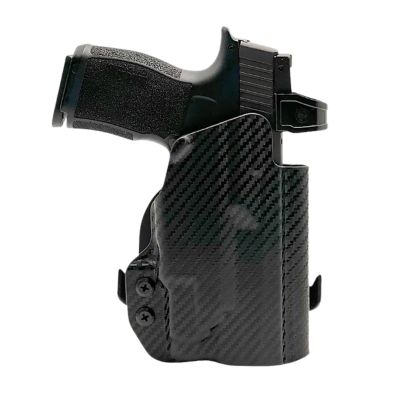 Rounded Gear OWB Paddle Holster for Sig P365, Right Hand, Black, Carbon Fiber Kydex