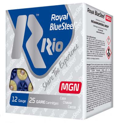Rio Ammunition 12-Gauge Royal BlueSteel Magnum 3-Shot Shotgun Shells, 3 in., 1-1/4 oz., 25 Rounds