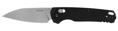 Kershaw 3.40 in. Bel Air XL Folding Knife, Plain Stonewashed CPM MagnaCut Steel Blade, Black Textured G10 Handle