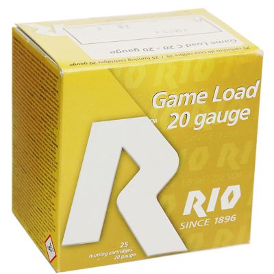 Rio Ammunition 20-Gauge Game Load 6-Shot Shotgun Shells, 3 in., 1-1/4 oz., 25 Rounds