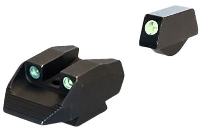 Kimber Night Sight Set for Kimber K6S, Green/Tritium Black Outline Front, Green/Tritium Black Outline Rear
