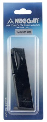 MEC-GAR 18 Round 9mm Luger Magazine for Taurus PT92/PT99, Blued w/Anti-Friction Coating, Carbon Steel