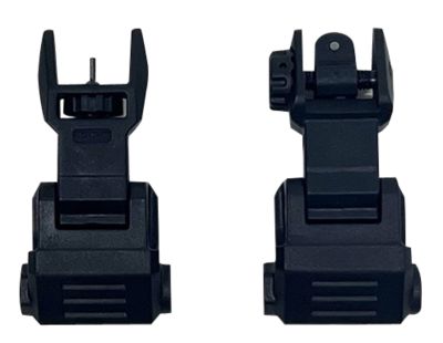 NCStar Picatinny High Profile Front and Rear Sight Set for AR-15, Black, Polymer