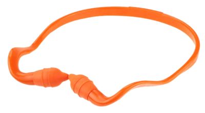 Radians Adult Rad-Band 2 Earplugs, 25 dB Noise Reduction Rating, Behind The Neck, Orange, 1 Pair