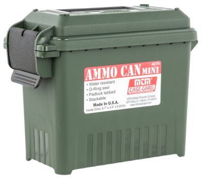 MTM Multi-Caliber Polypropylene Mini Ammo Can, 8.4 in., Forest Green