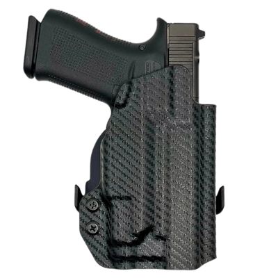 Rounded Gear OWB Paddle Holster for Glock 43/48, Right Hand, Black, Carbon Fiber Kydex
