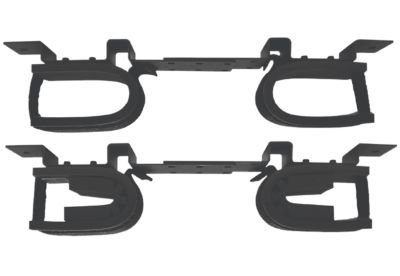Rugged Gear Overhead Gun Rack, Holds 2 Rifle/Shotgun, Black, Steel