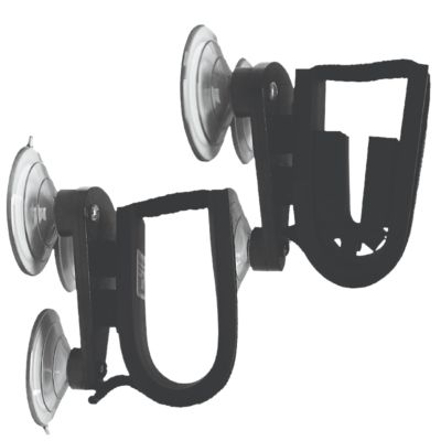 Rugged Gear Suction Cup Metal Gun Holder, Black