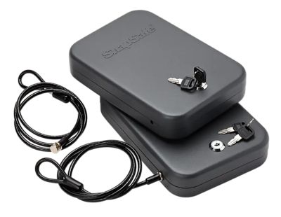 SnapSafe Combination Large Steel Lock Boxes, 9.5 in. x 6.5 in. x 1.75 in., Black, 2-Pack
