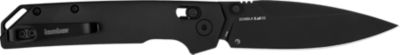 Kershaw 3.40 in. Iridium Spear Point Folding Knife, Plain Satin/Stonewashed D2 Steel Blade, Gray Anodized Aluminum Handle
