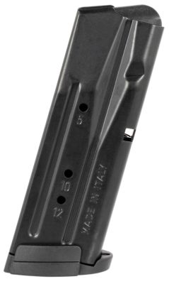 SIG Sauer 12 Round 9mm Luger Magazine for Sig P320 Subcompact/Sig P250 SubCompact, Blued, Steel