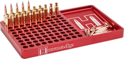 Hornady Reloading Block, 308 Win/6.5 Creedmoor, Red, Aluminum, 100 Round Capacity