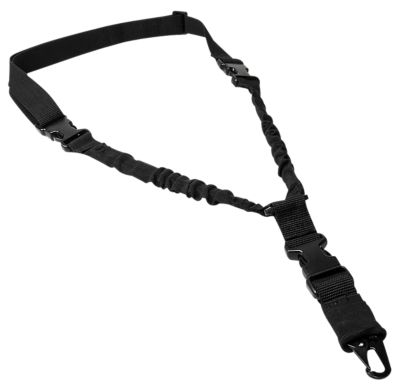 NCStar Single-Point Deluxe Nylon Adjustable Bungee Sling, 30 to 38 in., Black