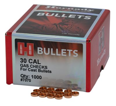 Hornady Crimp-On Gas Checks, 30 Cal Cast Bullets, 1,000-Pack
