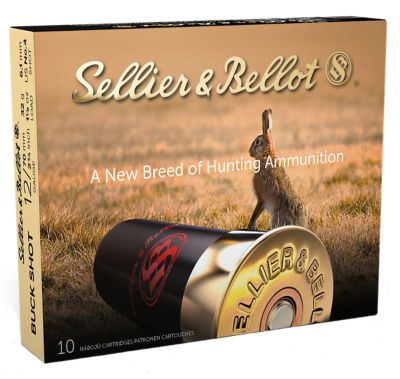 Sellier & Bellot 12-Gauge Hunting 21-Pellet Buckshot Shotgun Shells, #4, 2.75 in., 1-1/8 oz., 10 Rounds