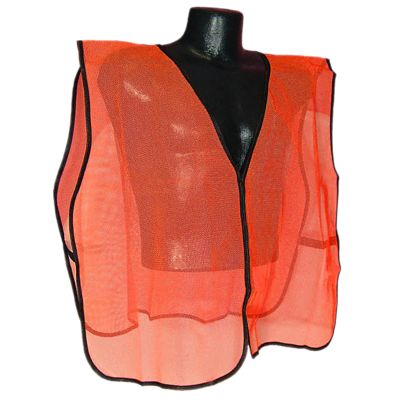Radians Adult Polyester Mesh Safety Vest, Orange, OSFA