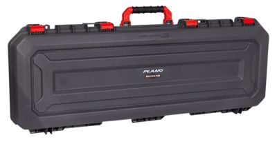 Plano 42 in. Rifle All-Weather 2 Gun Case with Rustrictor Technology, Gray/Red Accents