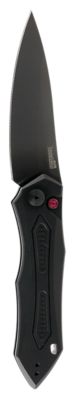 Kershaw 3.75 in. Launch 6 Drop Point Folding Knife, Black DLC CPM 154 SS Blade, Black Anodized Aluminum Handle