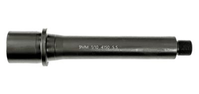 Lead & Steel AR9 Barrel, 5.50 in., 1/2 in. x 36 Thread, Nitride, LS9MM5.5-36