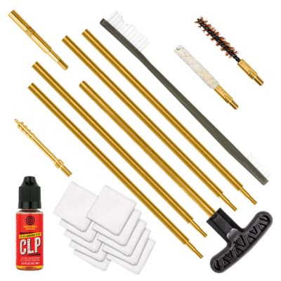 Otis Cleaning Kit for .22 Cal/.223 Cal/5.56mm Rifles and Pistols, Yellow, Plastic Box Case