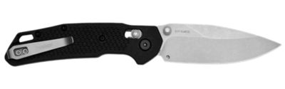 Kershaw 3.20 in. Heist Mid-Size Clip Point Folding Knife, Plain Stonewashed Steel Blade, Textured Glass-Filled Nylon Handle
