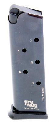 ProMag Standard 7 Round 45 ACP Magazine for 1911 Government, Blued, Steel